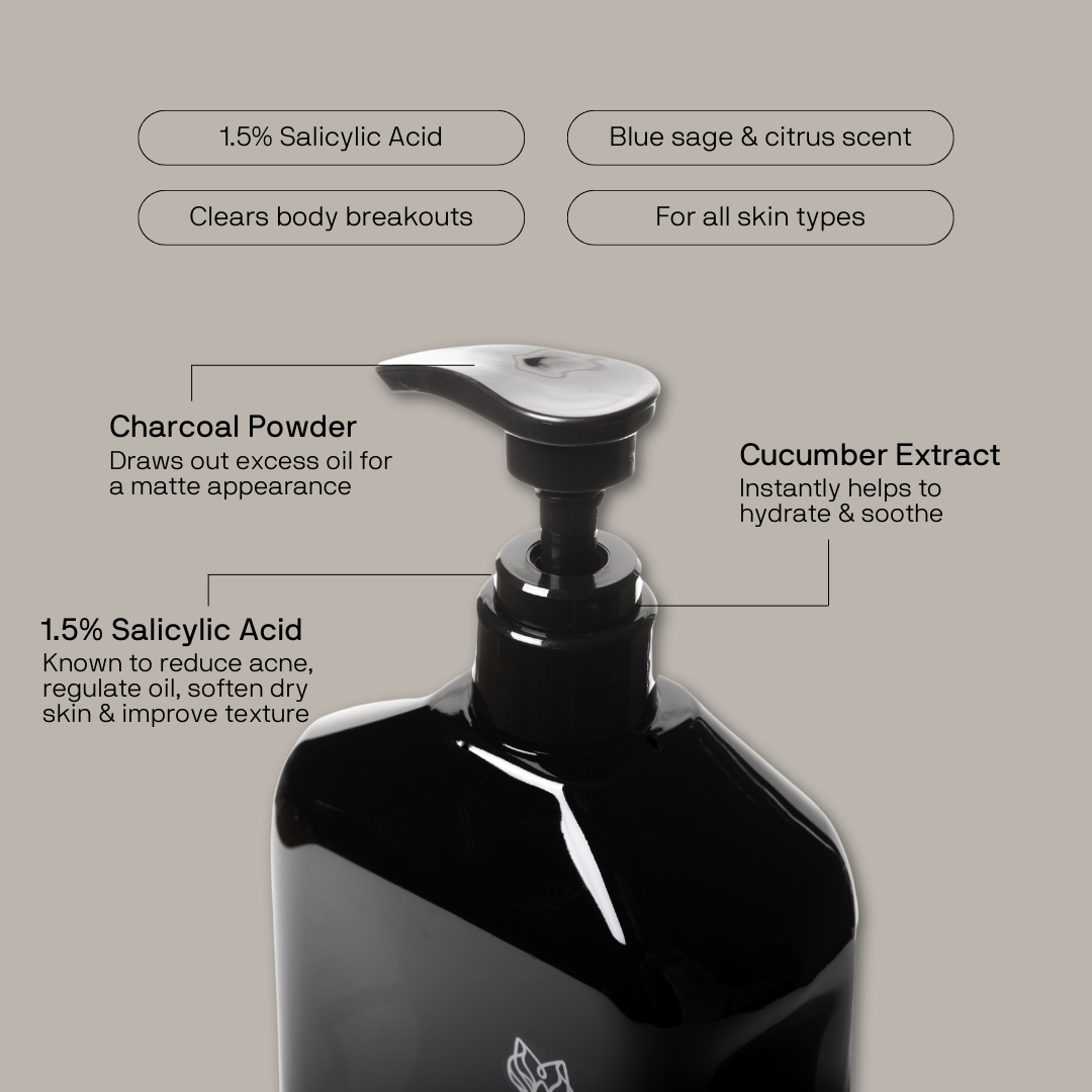 Charcoal Body Wash Liter