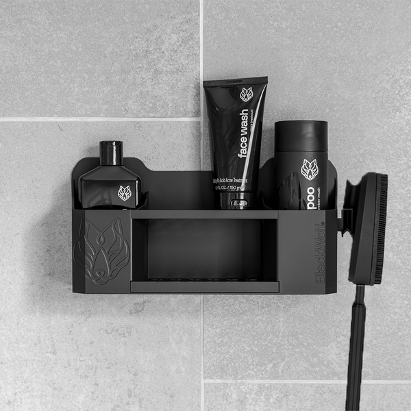 Shower Caddy Bundle + Face Wash + Body Wash + Shampoo + Sonic Scrubber