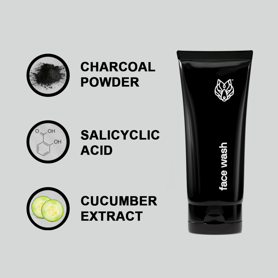 Charcoal Face Wash (For Oily Skin) Black Wolf