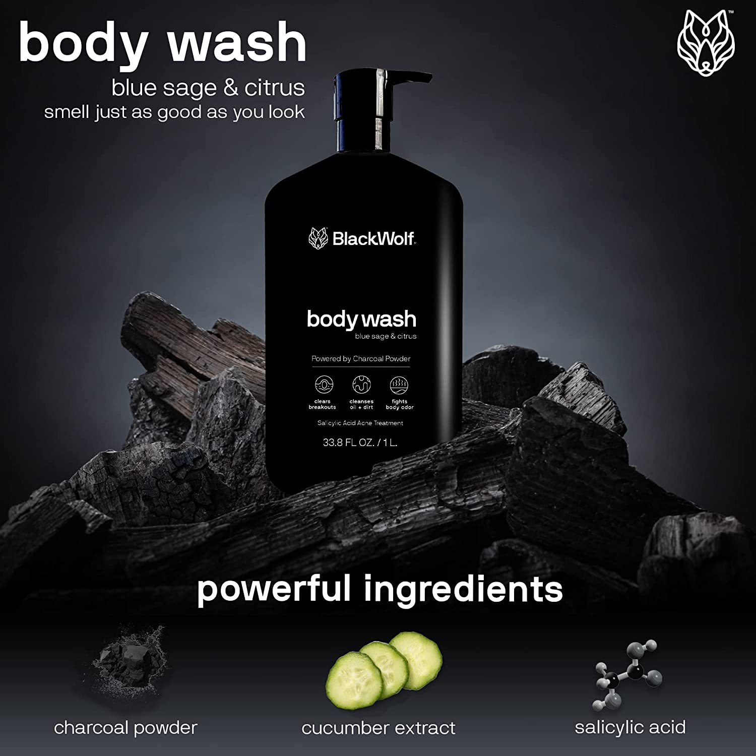 Upgrade to Charcoal Body Wash Liter